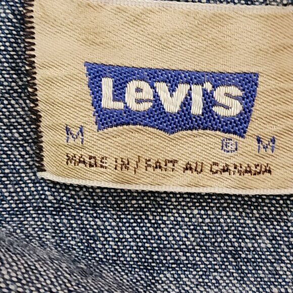 Levi's VTG Dark Wash Orange Tab Button Front Western Shirt - Picture 5 of 6